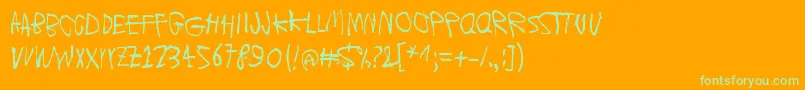 MoonsOfJupiterIo Font – Green Fonts on Orange Background