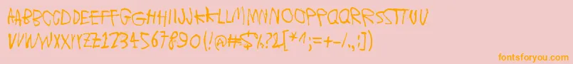 MoonsOfJupiterIo Font – Orange Fonts on Pink Background