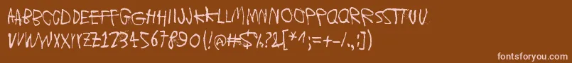 MoonsOfJupiterIo Font – Pink Fonts on Brown Background