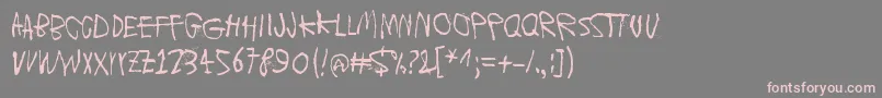 MoonsOfJupiterIo Font – Pink Fonts on Gray Background