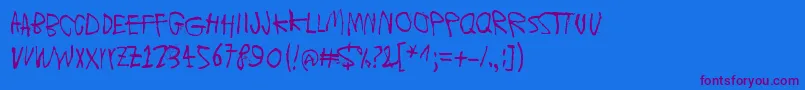 Шрифт MoonsOfJupiterIo – фиолетовые шрифты на синем фоне