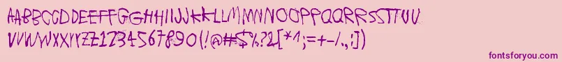 MoonsOfJupiterIo Font – Purple Fonts on Pink Background