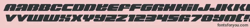 Fonte Capricusexpand – fontes pretas em um fundo rosa