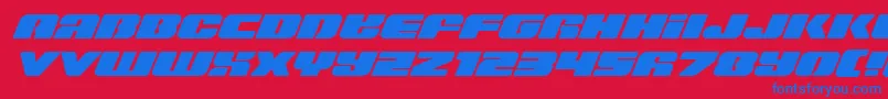 Шрифт Capricusexpand – синие шрифты на красном фоне