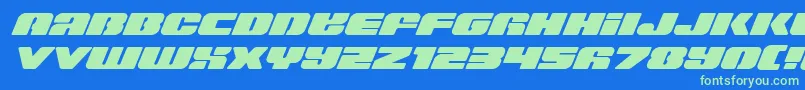 Capricusexpand Font – Green Fonts on Blue Background