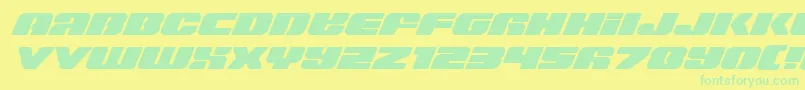 Capricusexpand Font – Green Fonts on Yellow Background