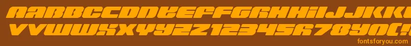 Capricusexpand Font – Orange Fonts on Brown Background
