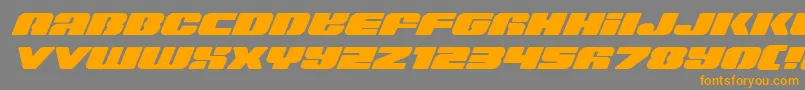 Capricusexpand Font – Orange Fonts on Gray Background