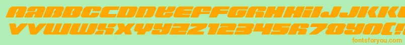 Capricusexpand Font – Orange Fonts on Green Background