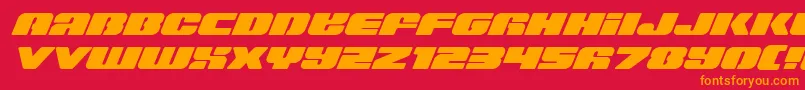 Capricusexpand Font – Orange Fonts on Red Background
