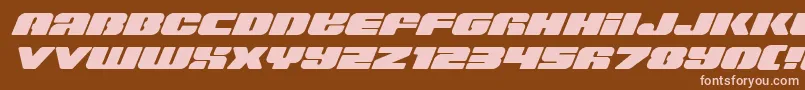 フォントCapricusexpand – 茶色の背景にピンクのフォント