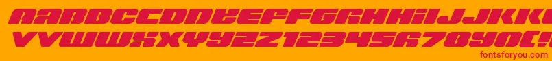 Capricusexpand Font – Red Fonts on Orange Background