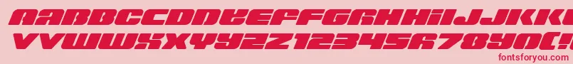 Czcionka Capricusexpand – czerwone czcionki na różowym tle