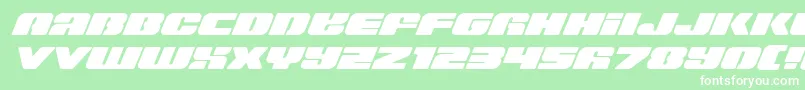 Capricusexpand-Schriftart – Weiße Schriften auf grünem Hintergrund