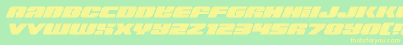 Capricusexpand Font – Yellow Fonts on Green Background