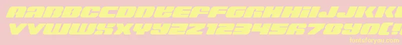 Capricusexpand-Schriftart – Gelbe Schriften auf rosa Hintergrund