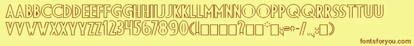 DsDiplomaDblBold Font – Brown Fonts on Yellow Background