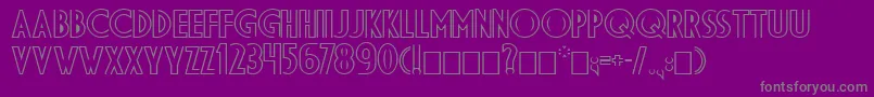 DsDiplomaDblBold-Schriftart – Graue Schriften auf violettem Hintergrund