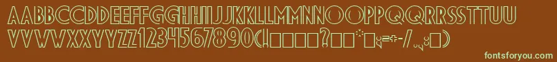 DsDiplomaDblBold Font – Green Fonts on Brown Background