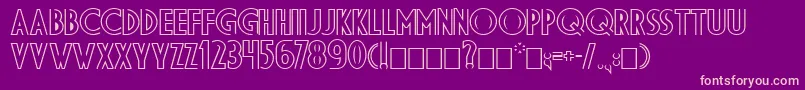 DsDiplomaDblBold-Schriftart – Rosa Schriften auf violettem Hintergrund