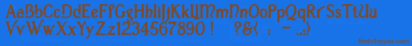 Więcej informacji o czcionce CasuaB Czcionka CasuaB – brązowe czcionki na niebieskim tle