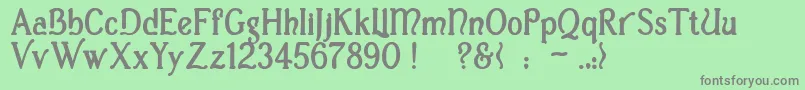 Шрифт CasuaB – серые шрифты на зелёном фоне