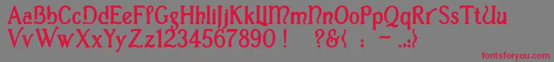 CasuaB Font – Red Fonts on Gray Background