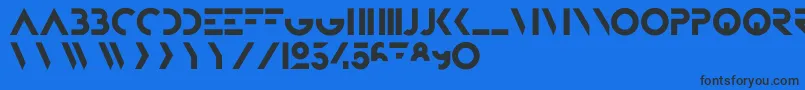 BifurFoundation Font – Black Fonts on Blue Background