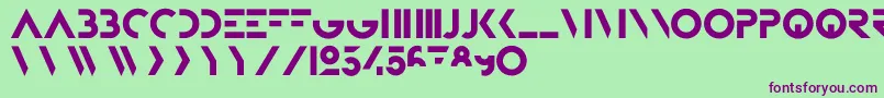 BifurFoundation Font – Purple Fonts on Green Background