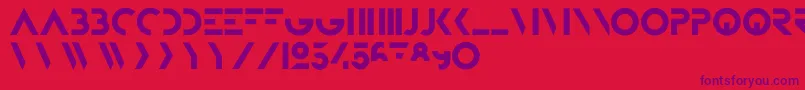 Шрифт BifurFoundation – фиолетовые шрифты на красном фоне