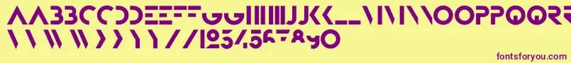 BifurFoundation Font – Purple Fonts on Yellow Background