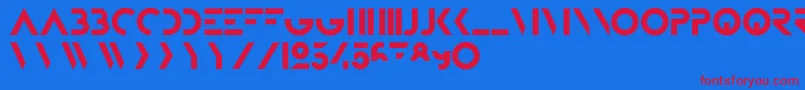 BifurFoundation Font – Red Fonts on Blue Background