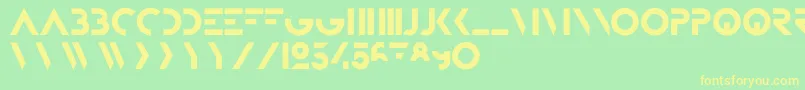 BifurFoundation Font – Yellow Fonts on Green Background