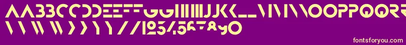 BifurFoundation Font – Yellow Fonts on Purple Background