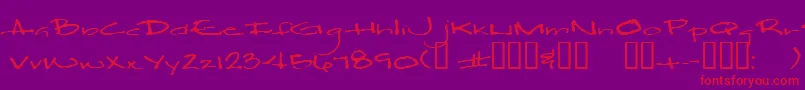 Ross Font – Red Fonts on Purple Background