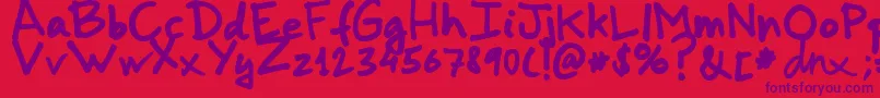 Gorrisans Font – Purple Fonts on Red Background