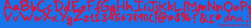 Gorrisans Font – Red Fonts on Blue Background