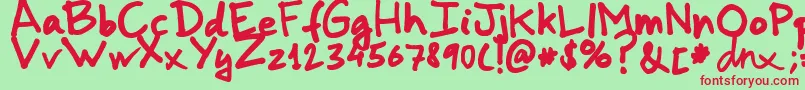 Gorrisans Font – Red Fonts on Green Background