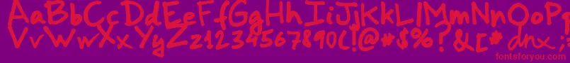 Gorrisans Font – Red Fonts on Purple Background