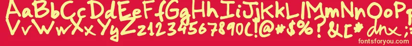 Gorrisans Font – Yellow Fonts on Red Background