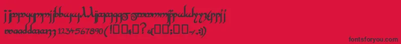 InshallahsskBold-Schriftart – Schwarze Schriften auf rotem Hintergrund
