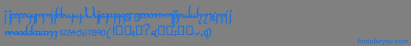InshallahsskBold Font – Blue Fonts on Gray Background