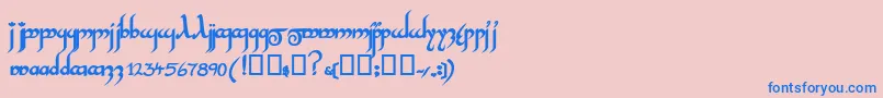 InshallahsskBold Font – Blue Fonts on Pink Background