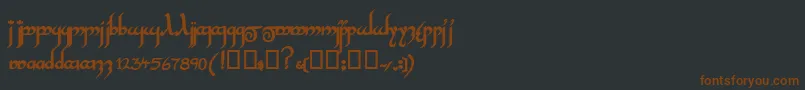 InshallahsskBold Font – Brown Fonts on Black Background