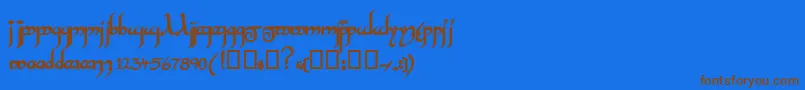 InshallahsskBold Font – Brown Fonts on Blue Background