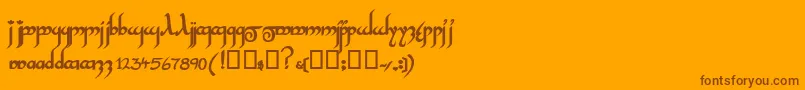 InshallahsskBold Font – Brown Fonts on Orange Background