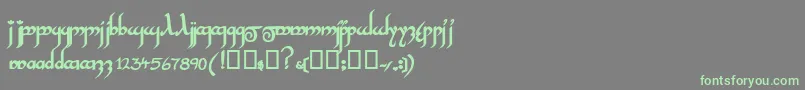 InshallahsskBold Font – Green Fonts on Gray Background