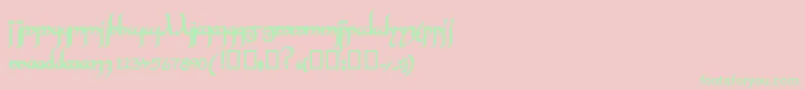 InshallahsskBold Font – Green Fonts on Pink Background