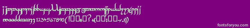 InshallahsskBold Font – Green Fonts on Purple Background