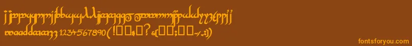 InshallahsskBold Font – Orange Fonts on Brown Background